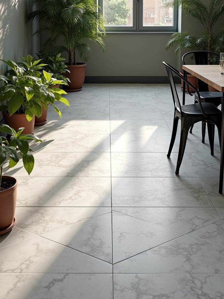 sophisticated polished grey tiles