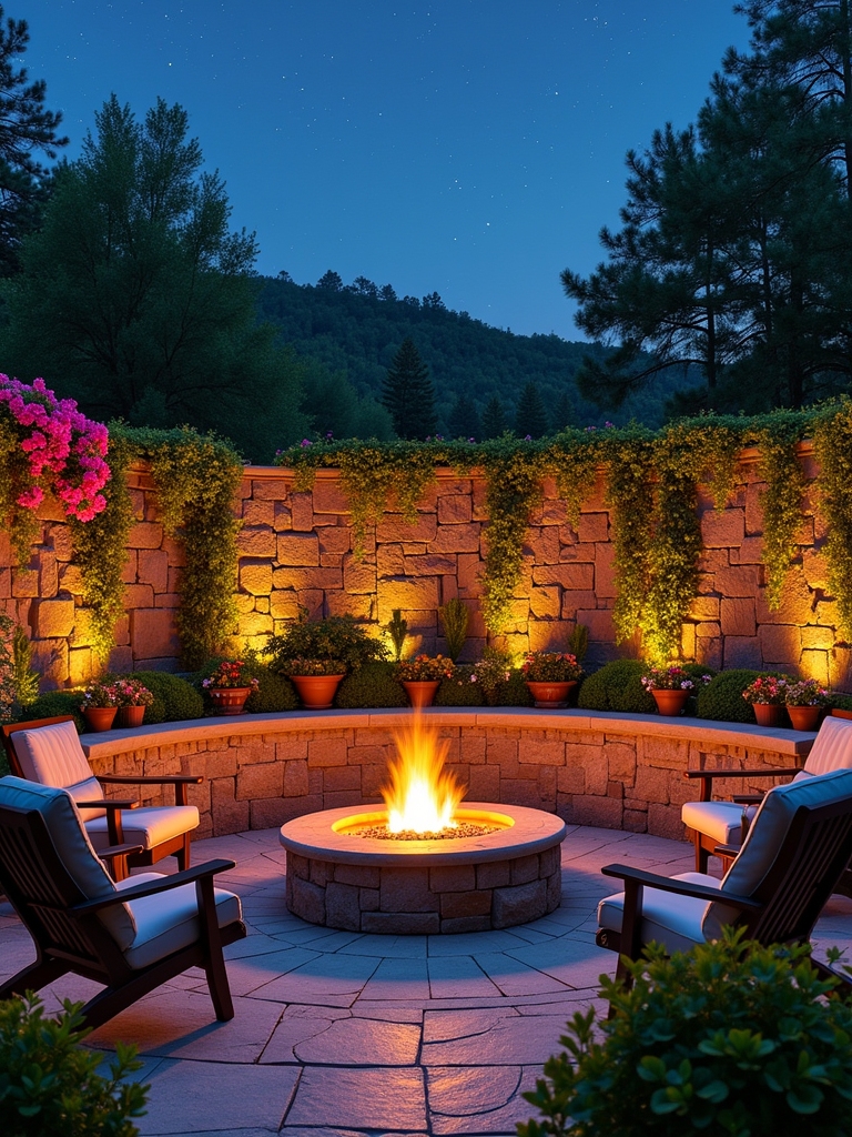 stunning fire pit backdrops