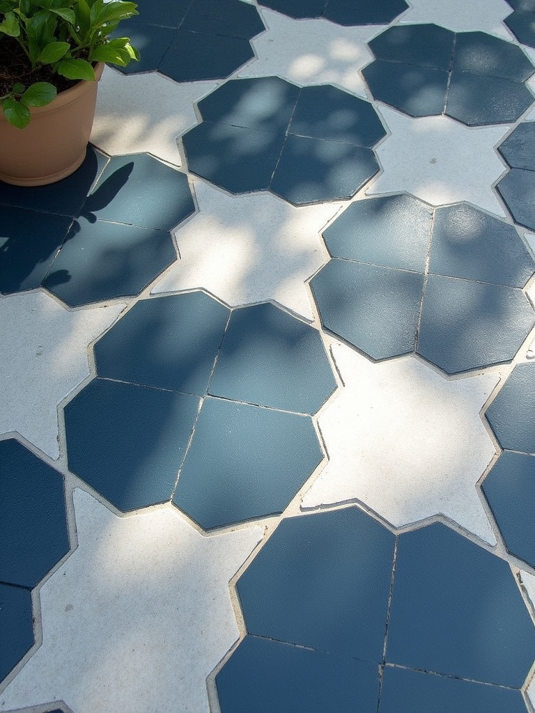 stylish geometric outdoor tiles