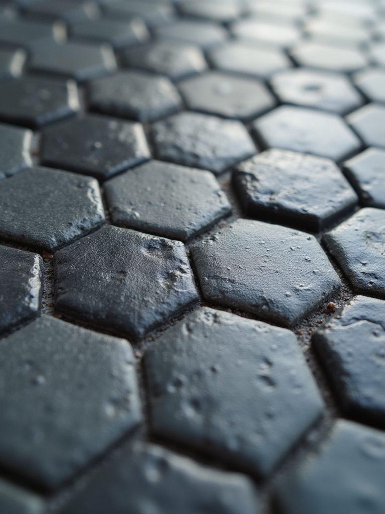 stylish hexagonal mosaic tiles
