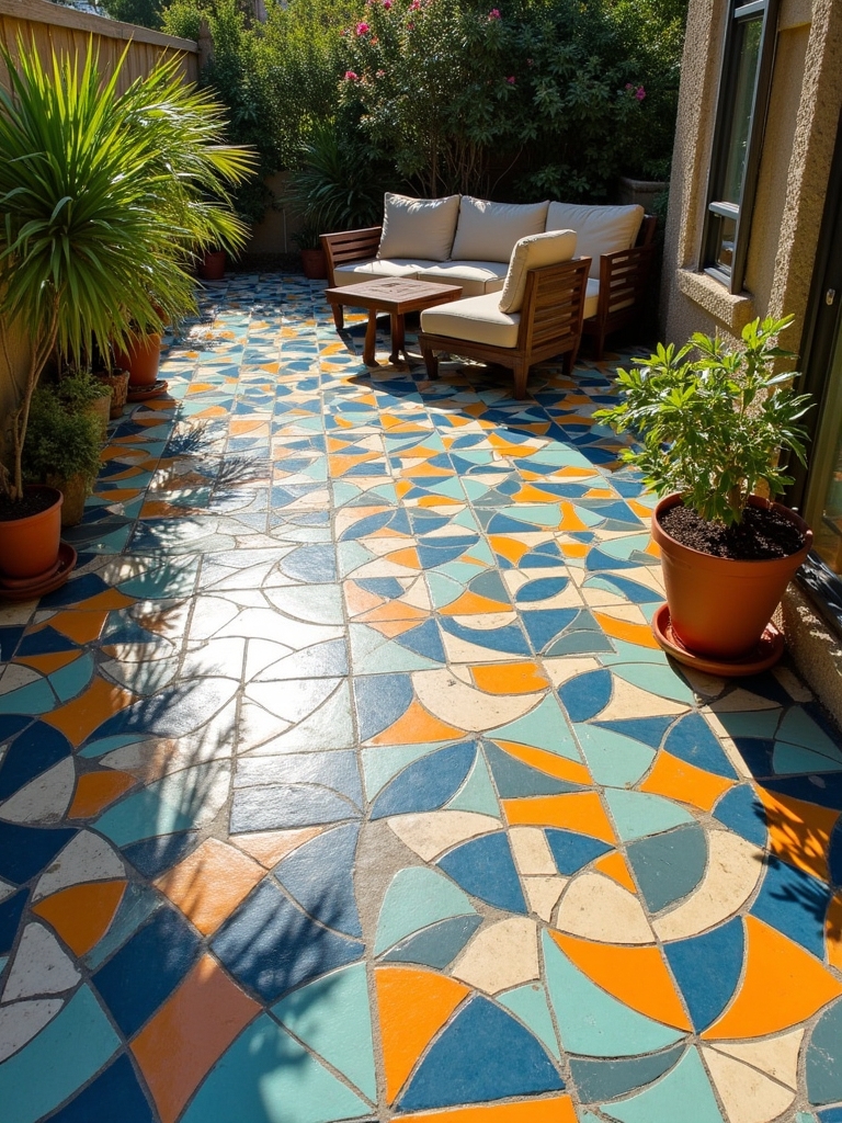 stylish outdoor geometric tiles