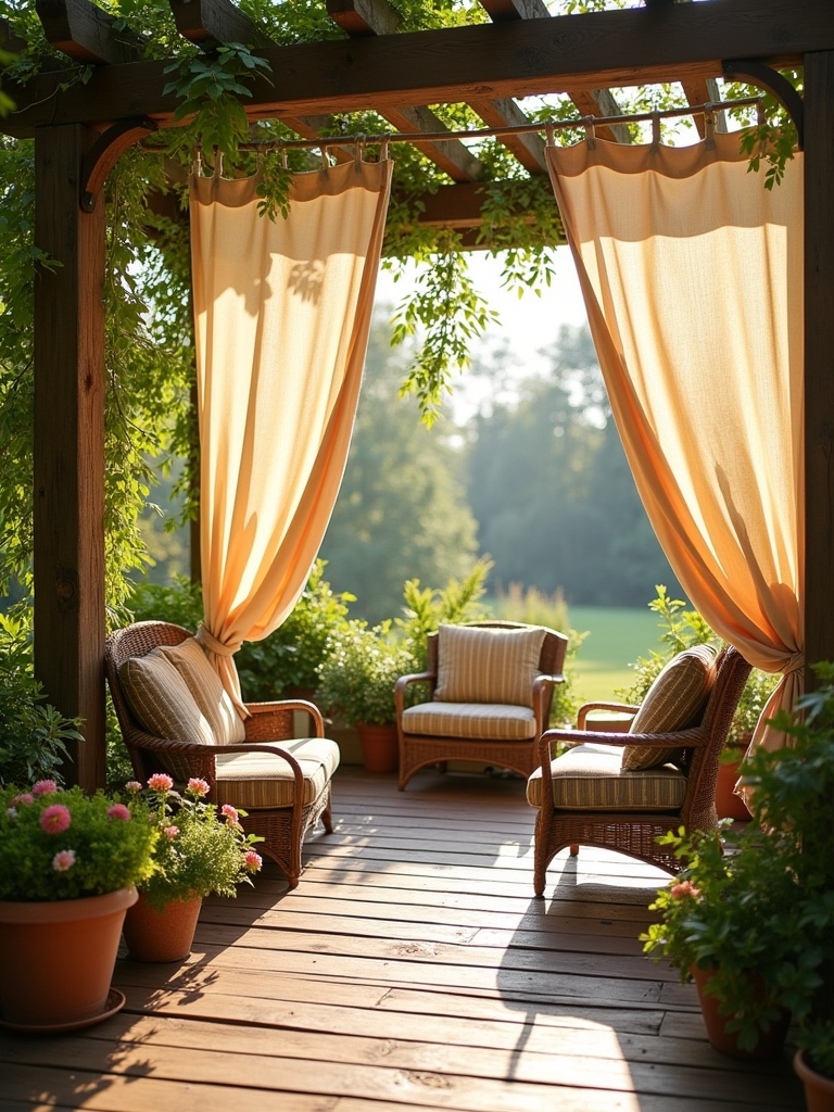 stylish privacy with fabric