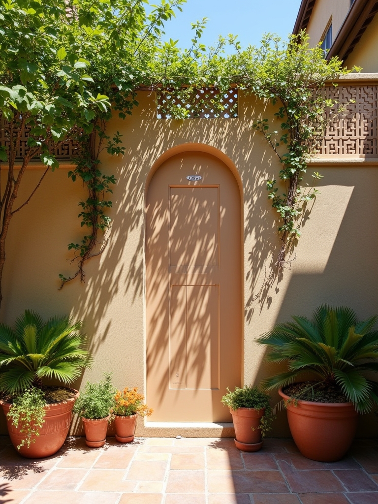 stylish stucco privacy walls