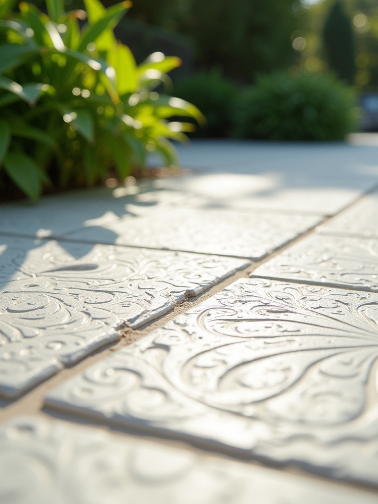textured tiles enhance patios