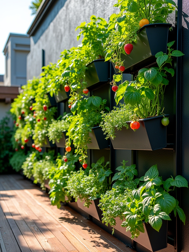vertical edible plant garden