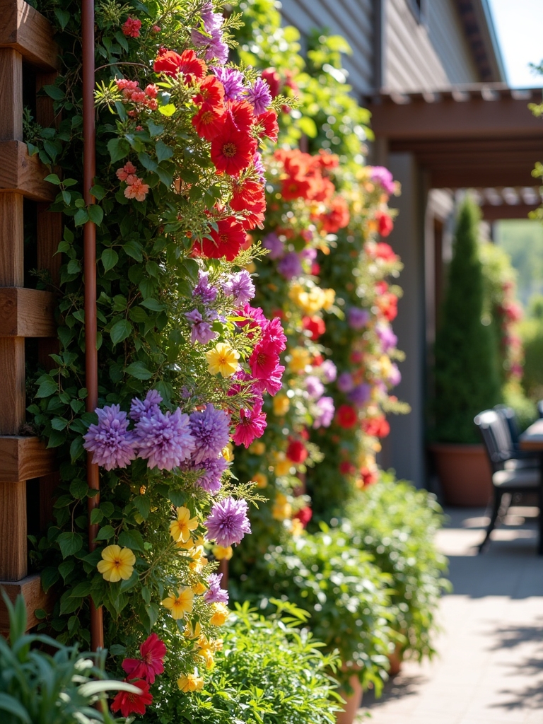 vertical flower wall ideas