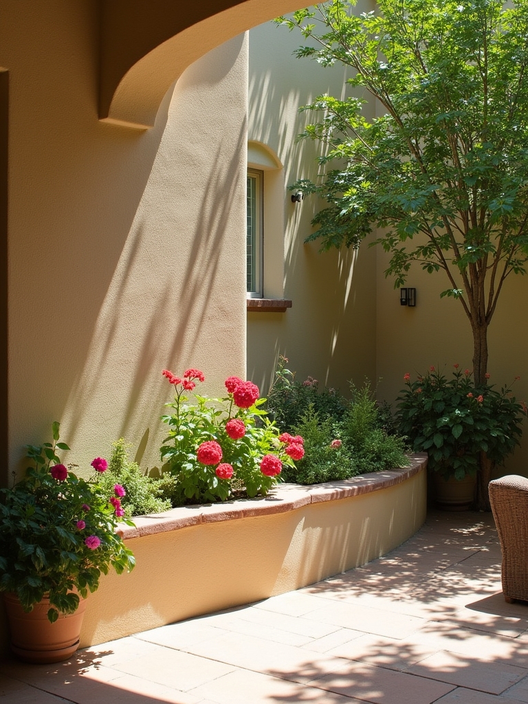 vertical garden stucco planters