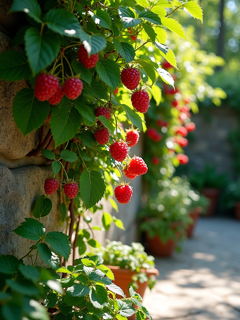 vertical growth vibrant fruits