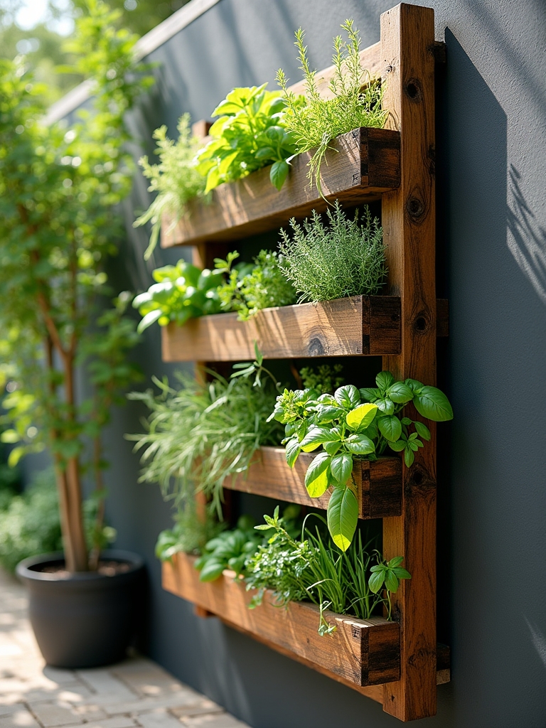 vertical herb garden pallets