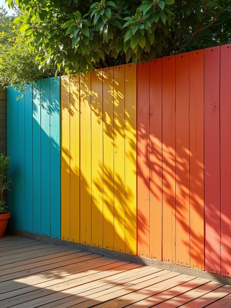 vibrant colorful patio transformation