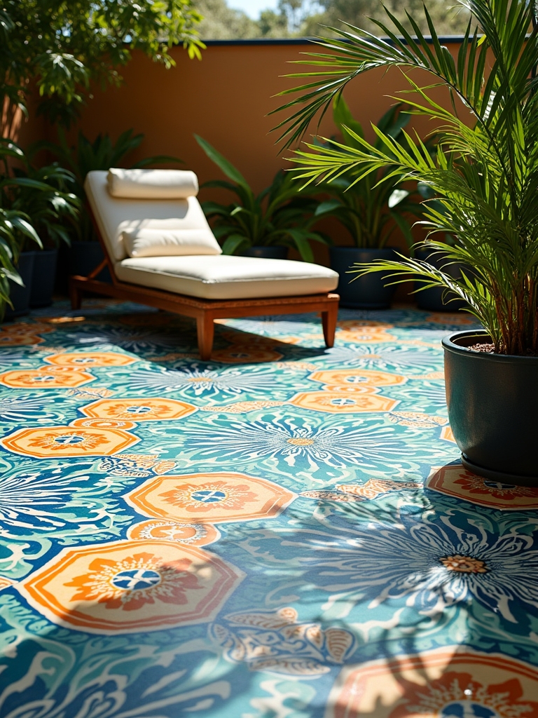 vibrant durable patio tiles