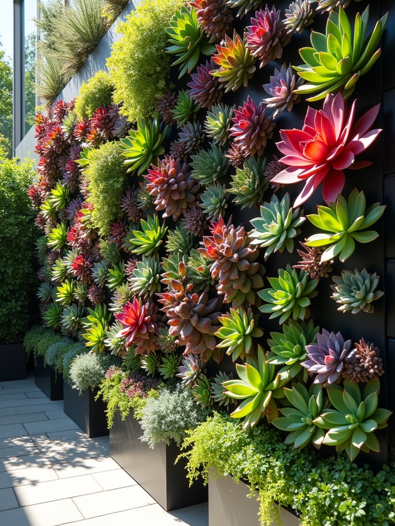 vibrant succulent wall art