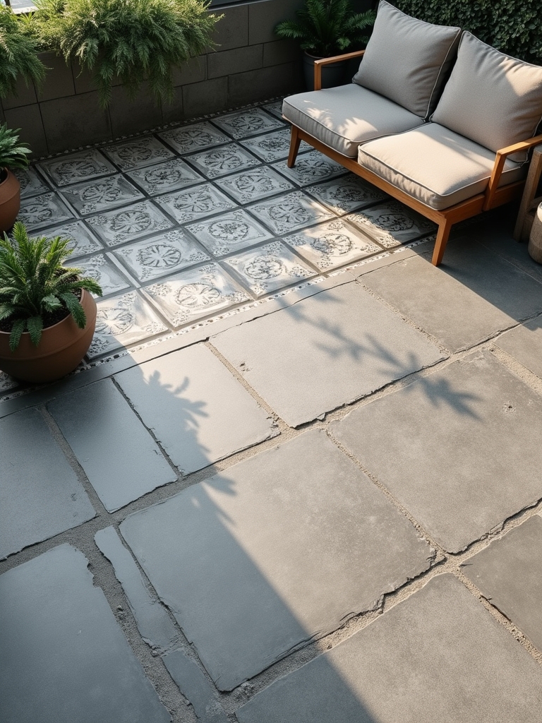 vintage grey encaustic tiles