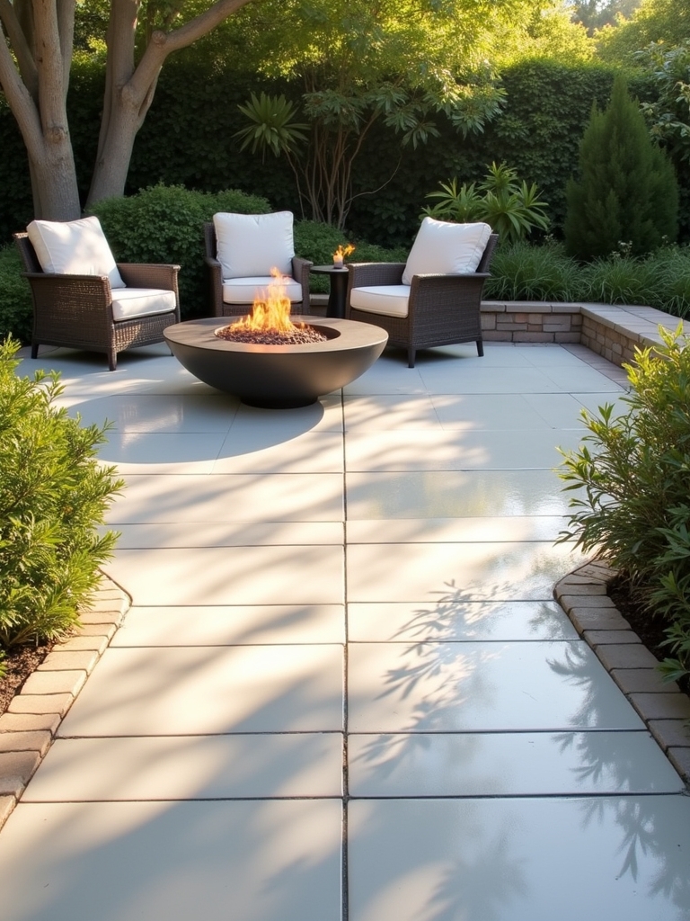 white fire pit oasis