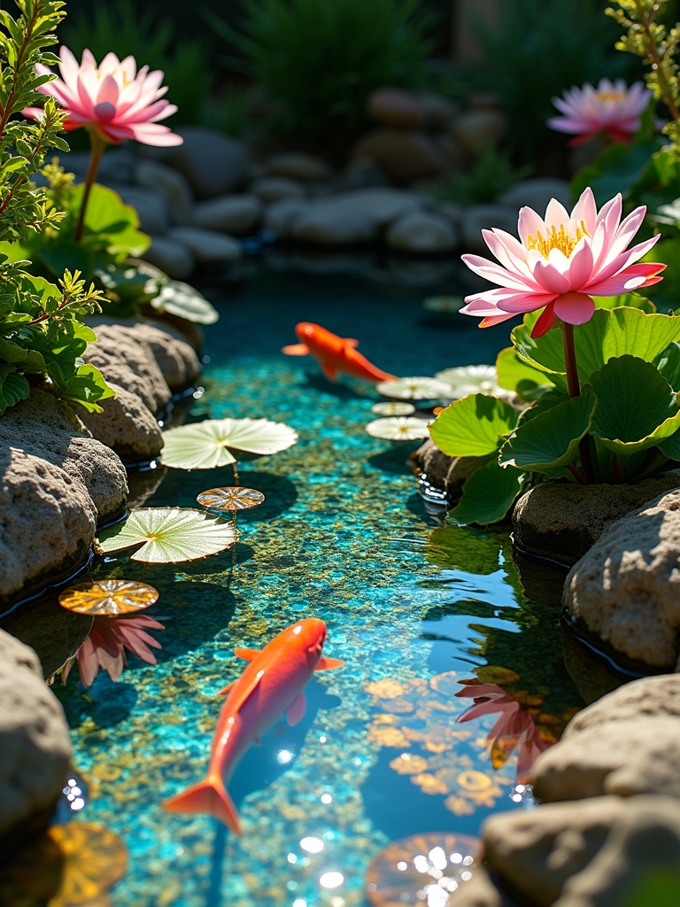 artistic mosaic pond materials