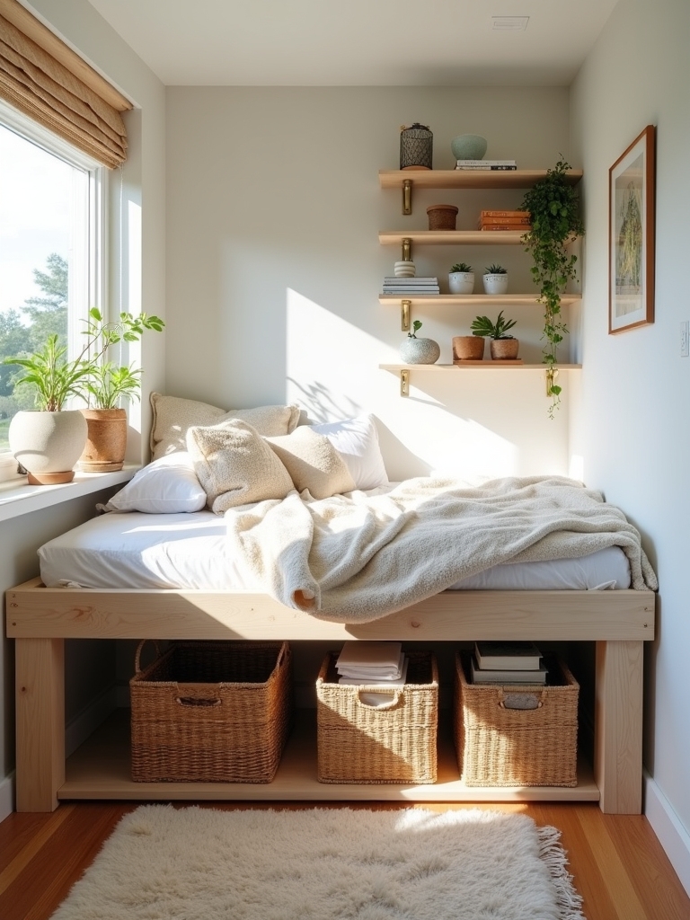 baskets enhance bedroom organization
