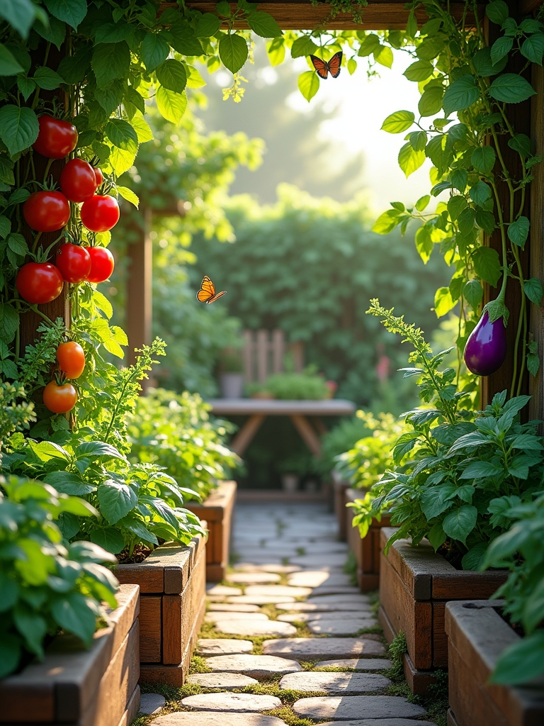 beauty through edible gardening