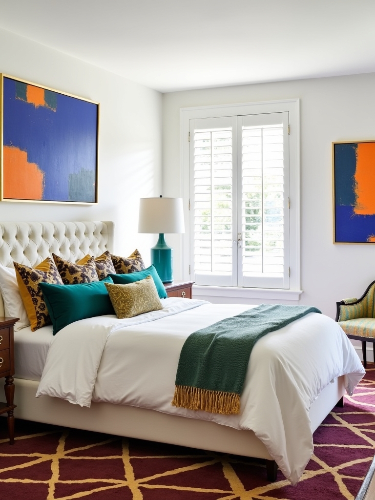 bold colors energize bedrooms