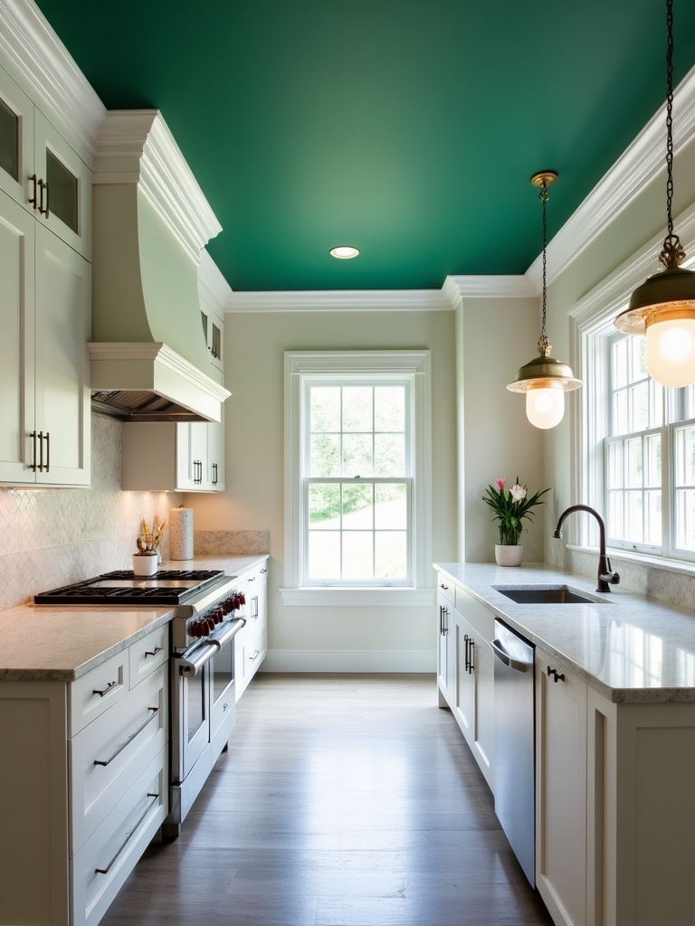 bold kitchen ceiling ideas