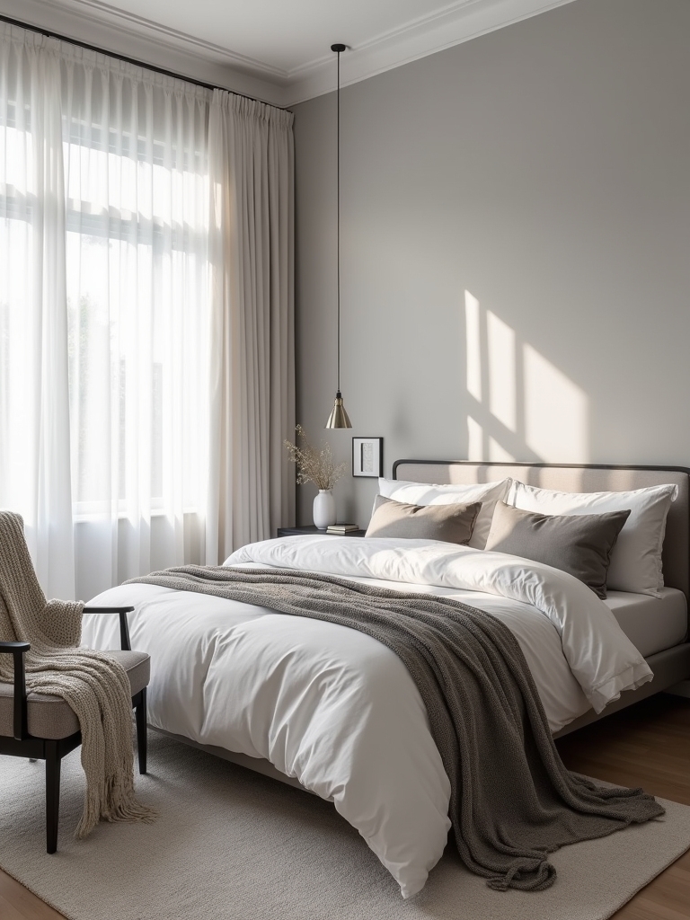 calming grey and white