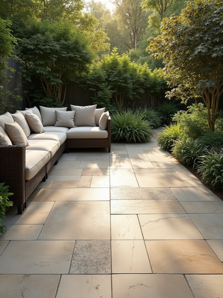 calming neutral patio tones