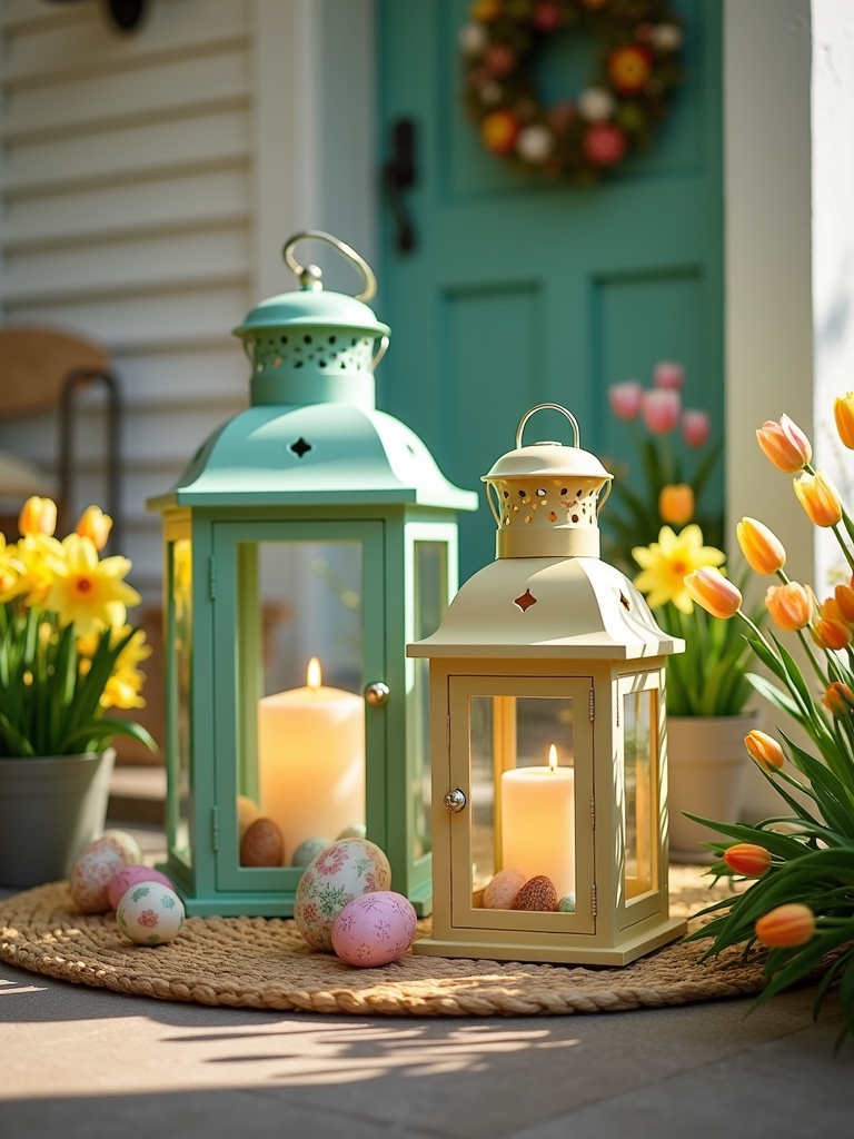 charming easter porch lanterns