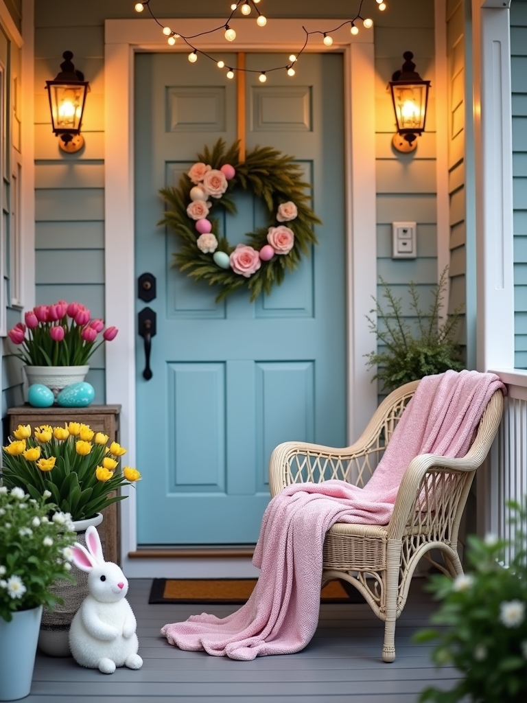 charming easter porch lighting