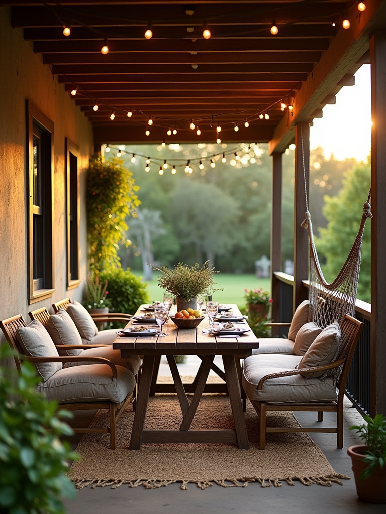 charming outdoor dining space