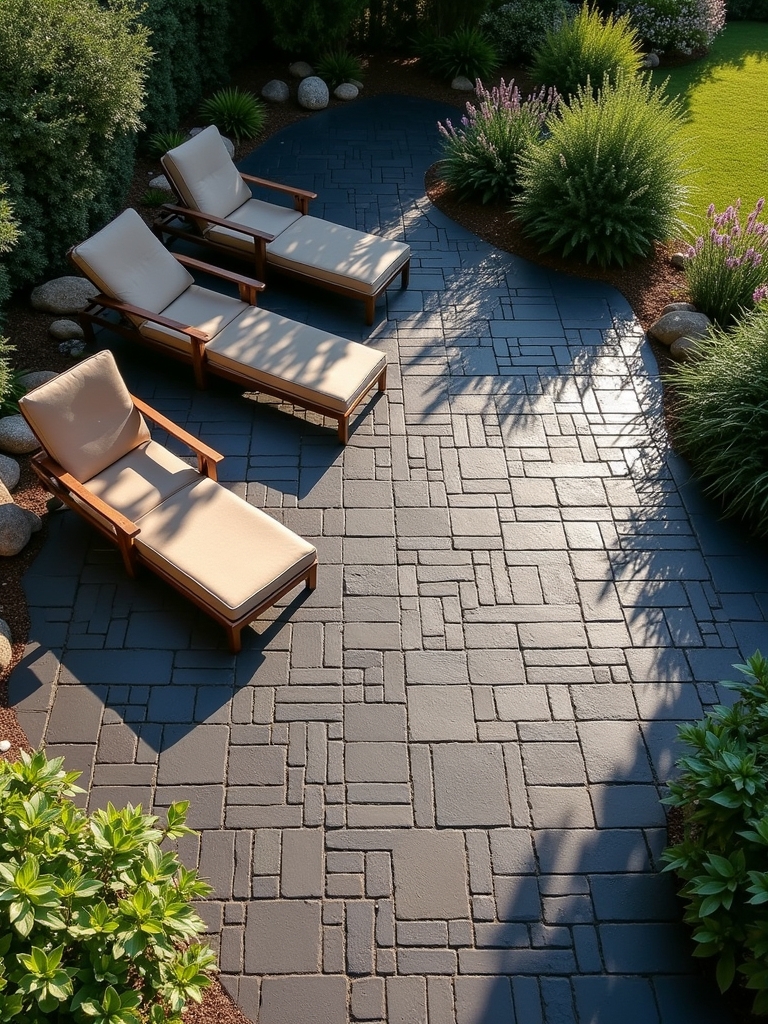charming rustic black pavers