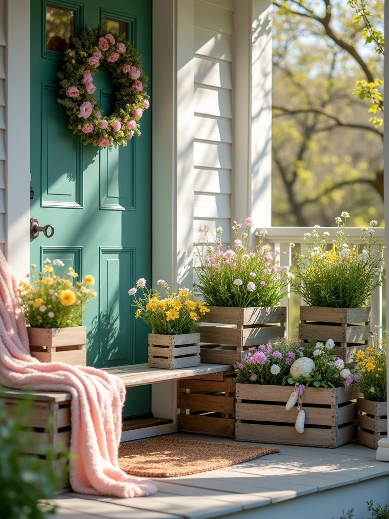 charming rustic crate arrangements