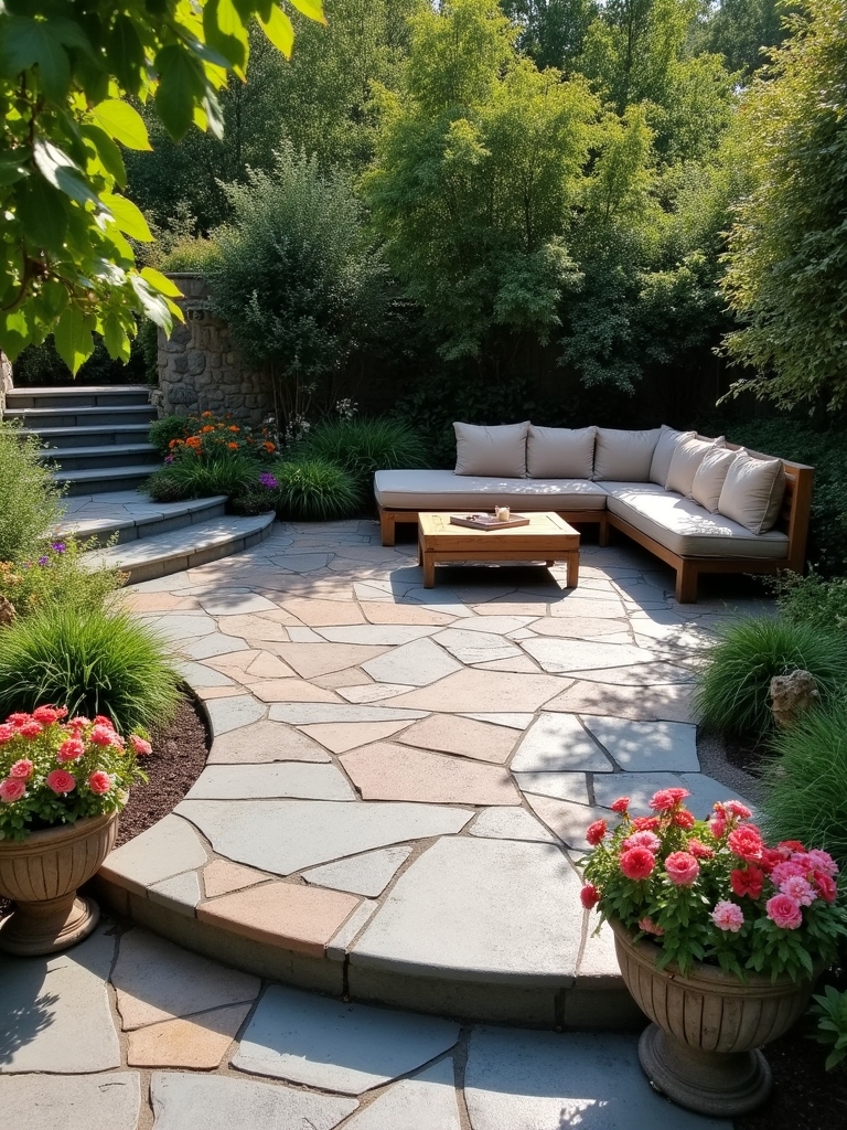 charming rustic stone patio