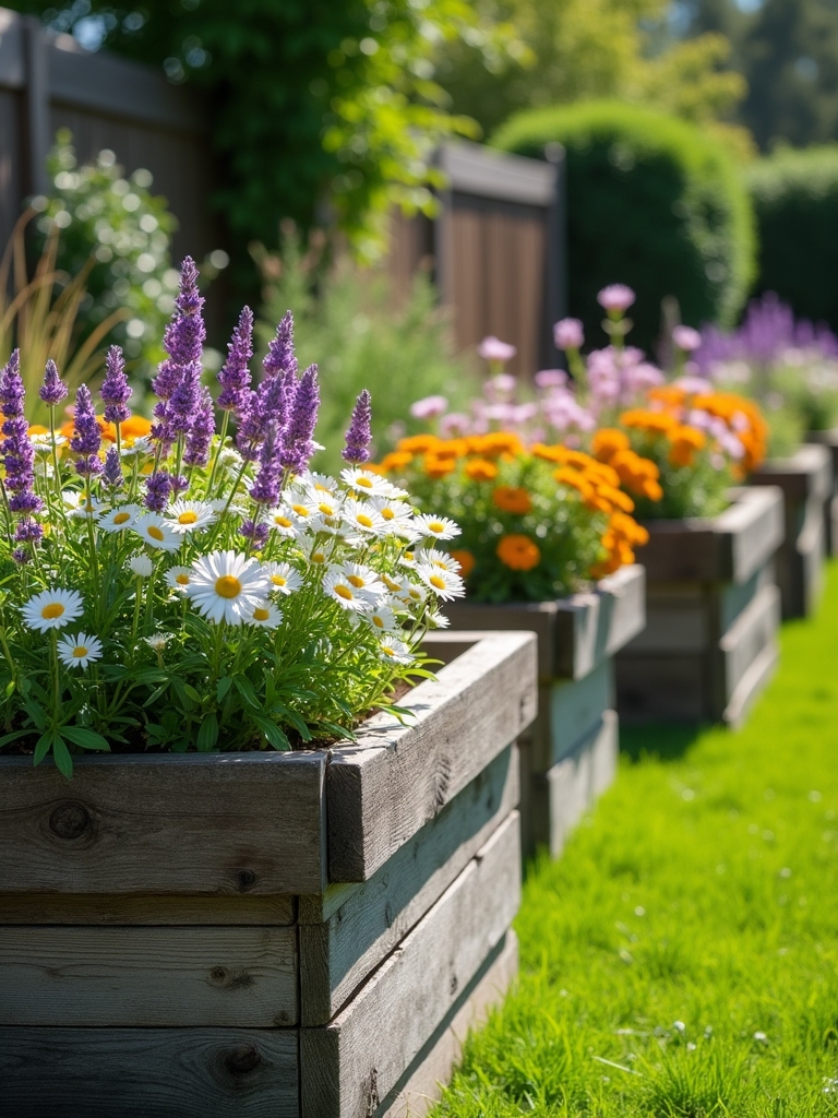 charming rustic wooden planters