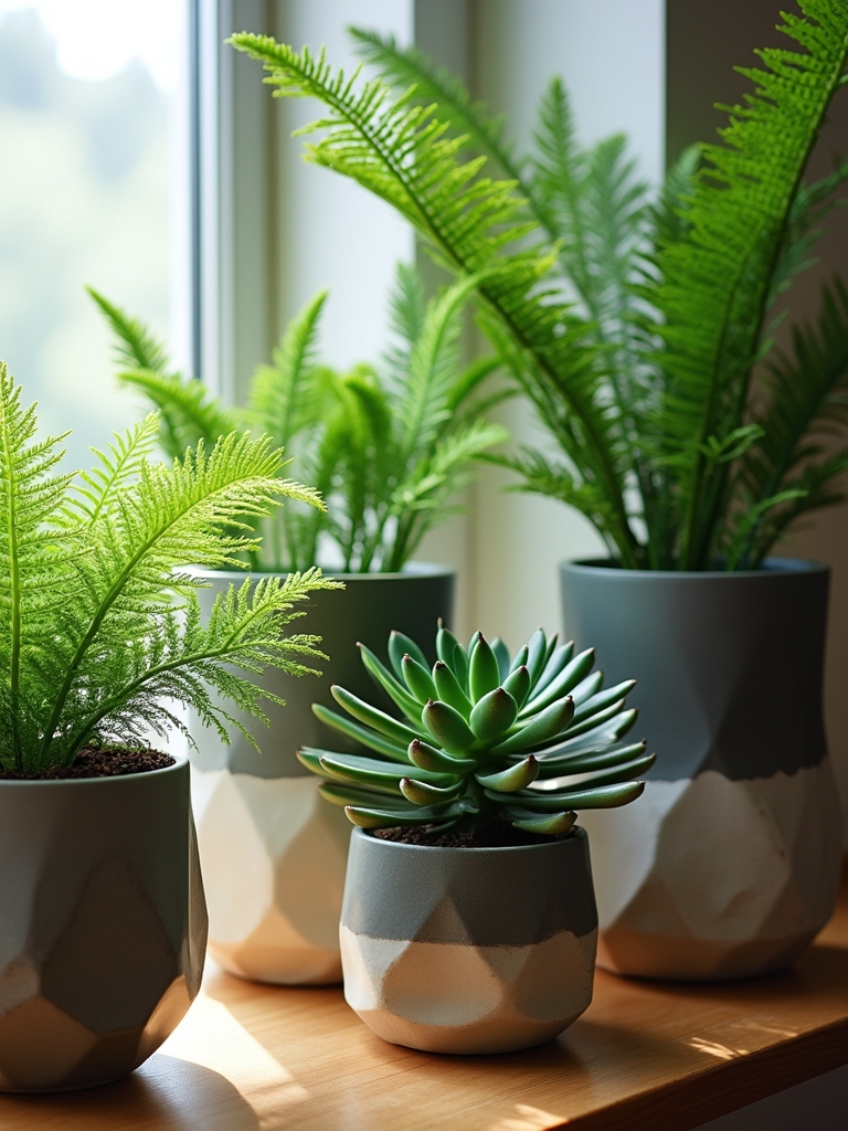 chic planters enhance decor