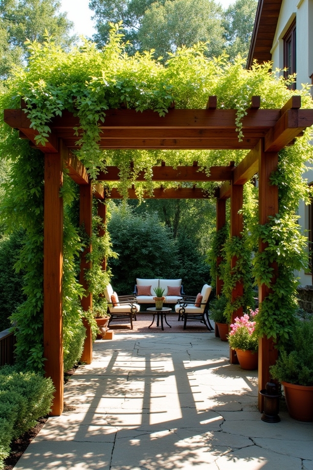 climbing plants enhance pergola