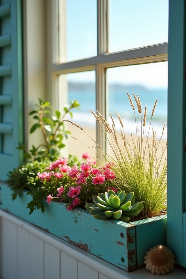 coastal decor with greenery