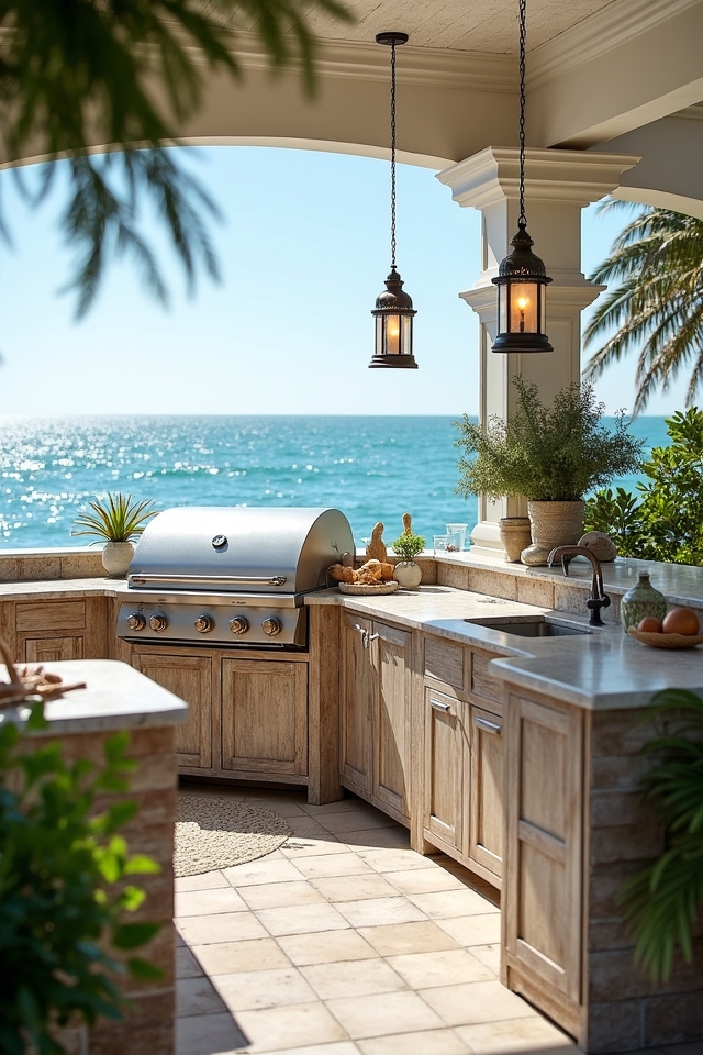 coastal outdoor kitchen decor