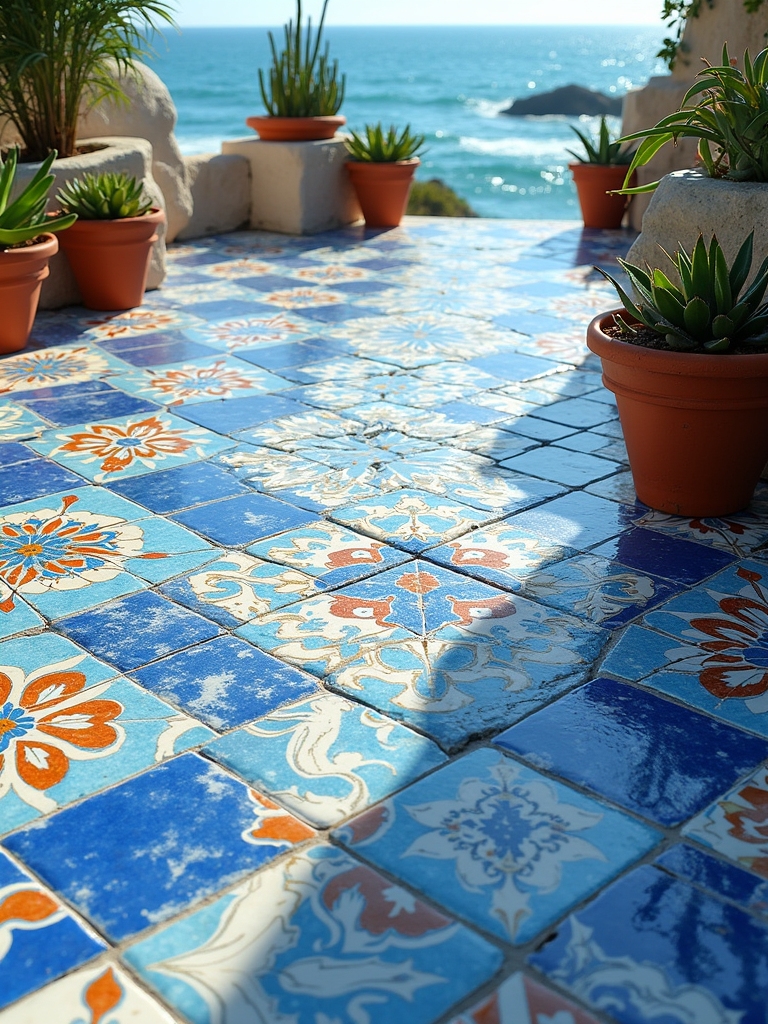 coastal tile patio transformation