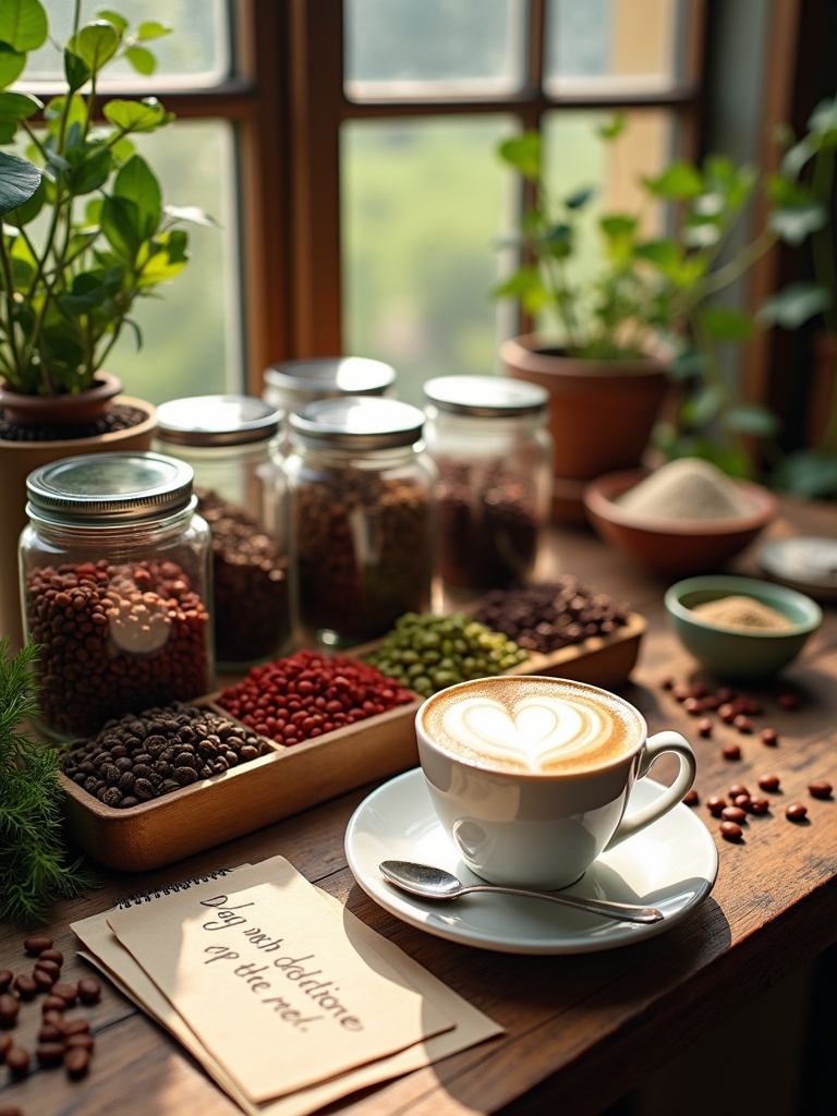 coffee recipe organization board