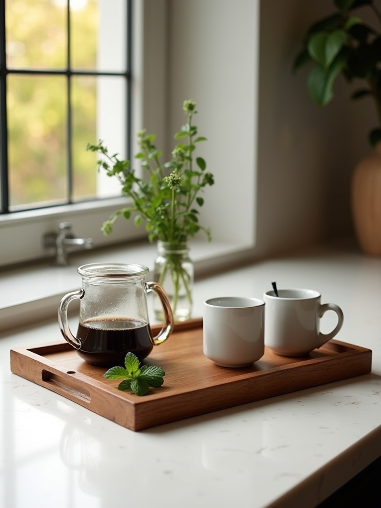 cohesive coffee bar decor