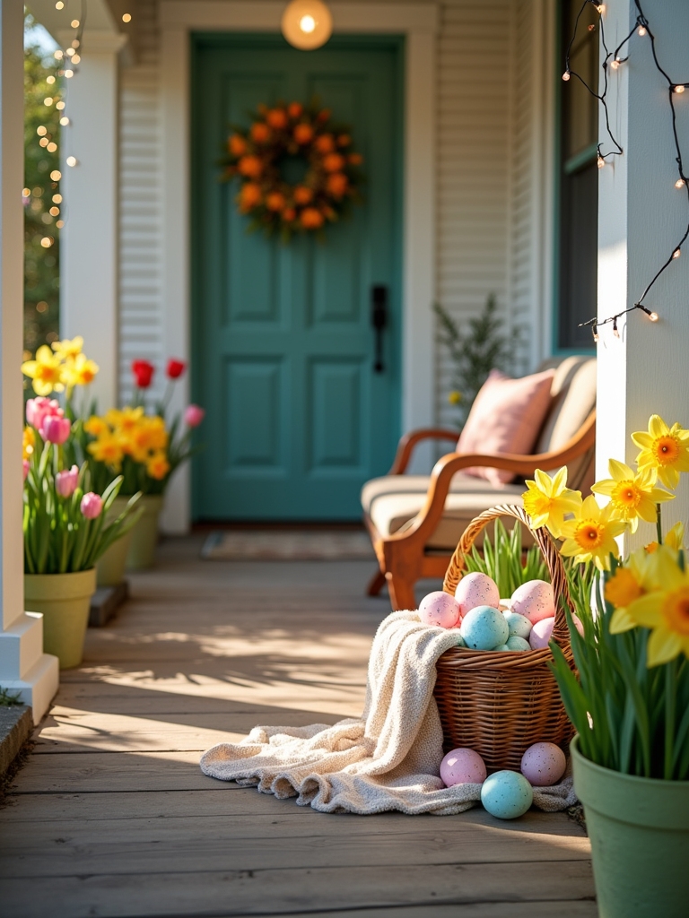 colorful easter egg arrangements