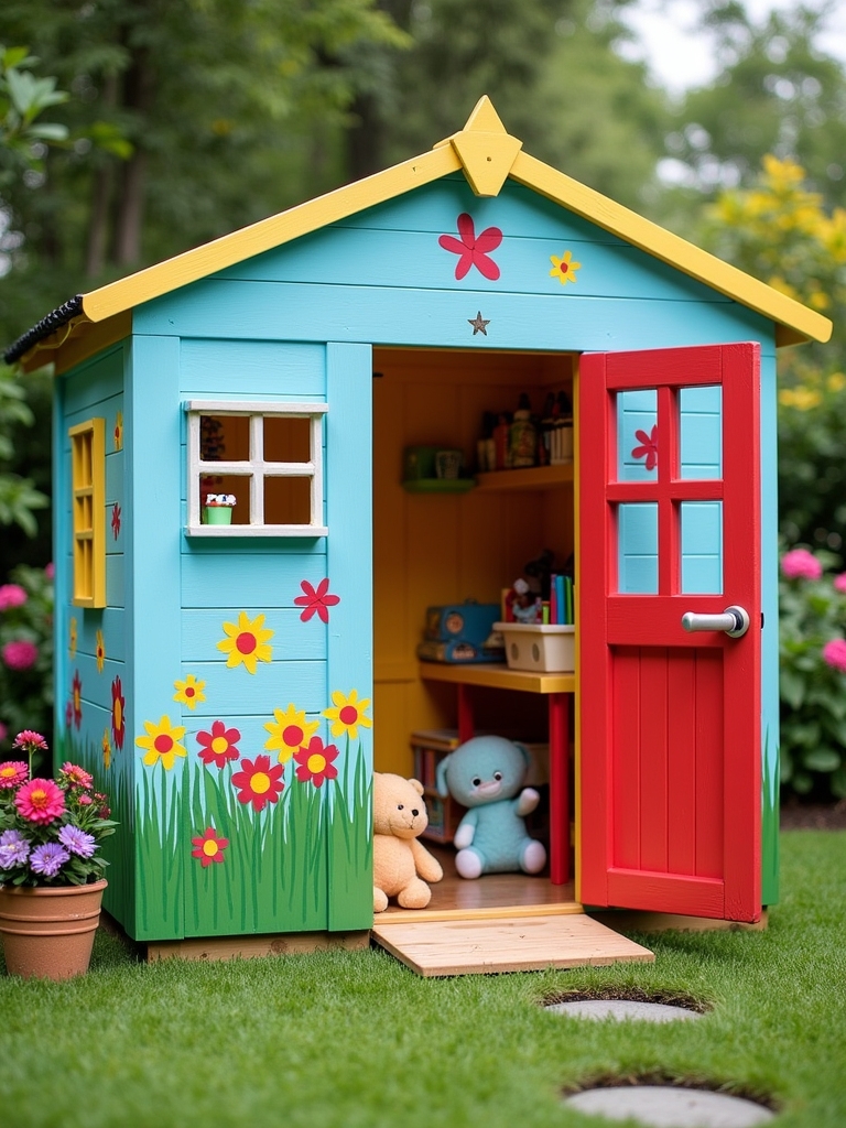 colorful play shed adventure