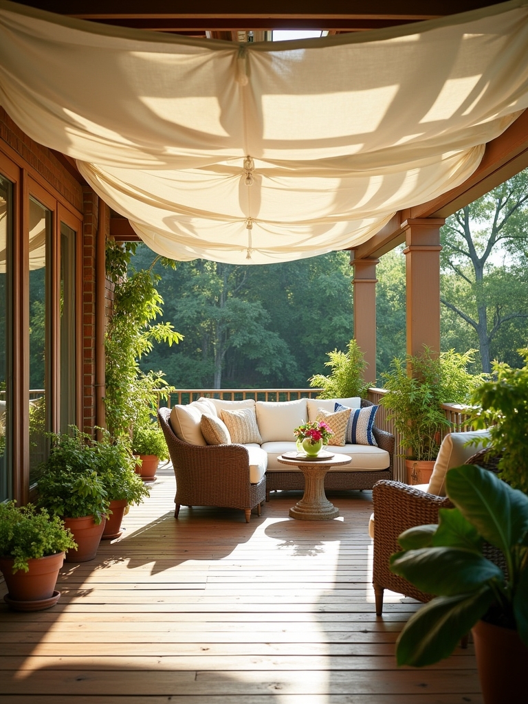 comfortable shaded outdoor space