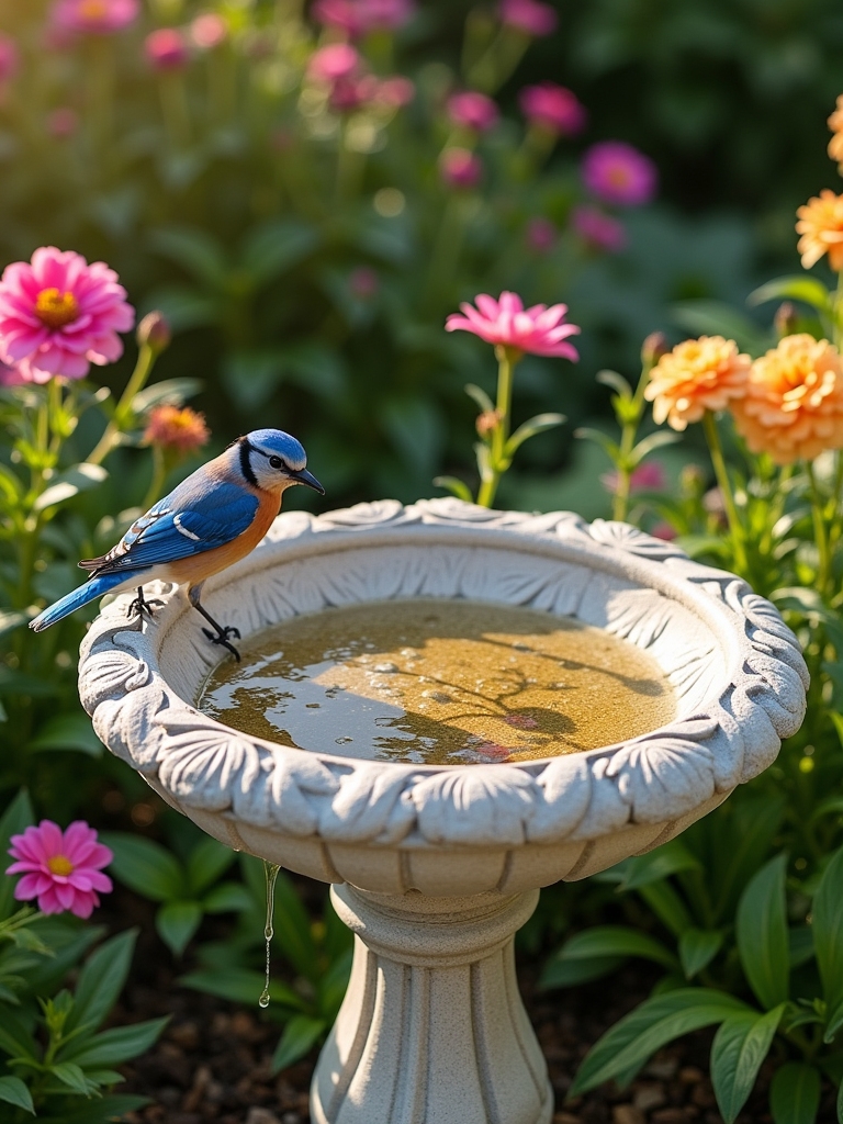 concrete bird bath project