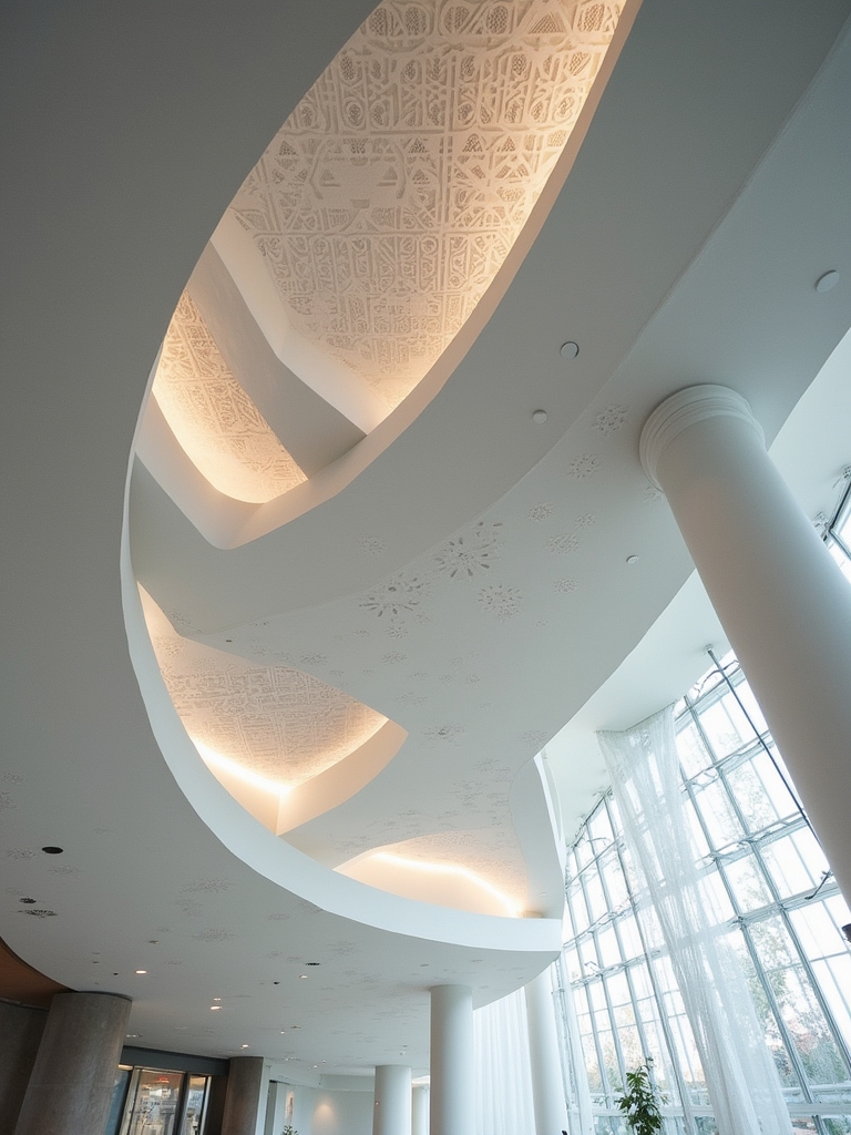 contemporary geometric ceiling designs
