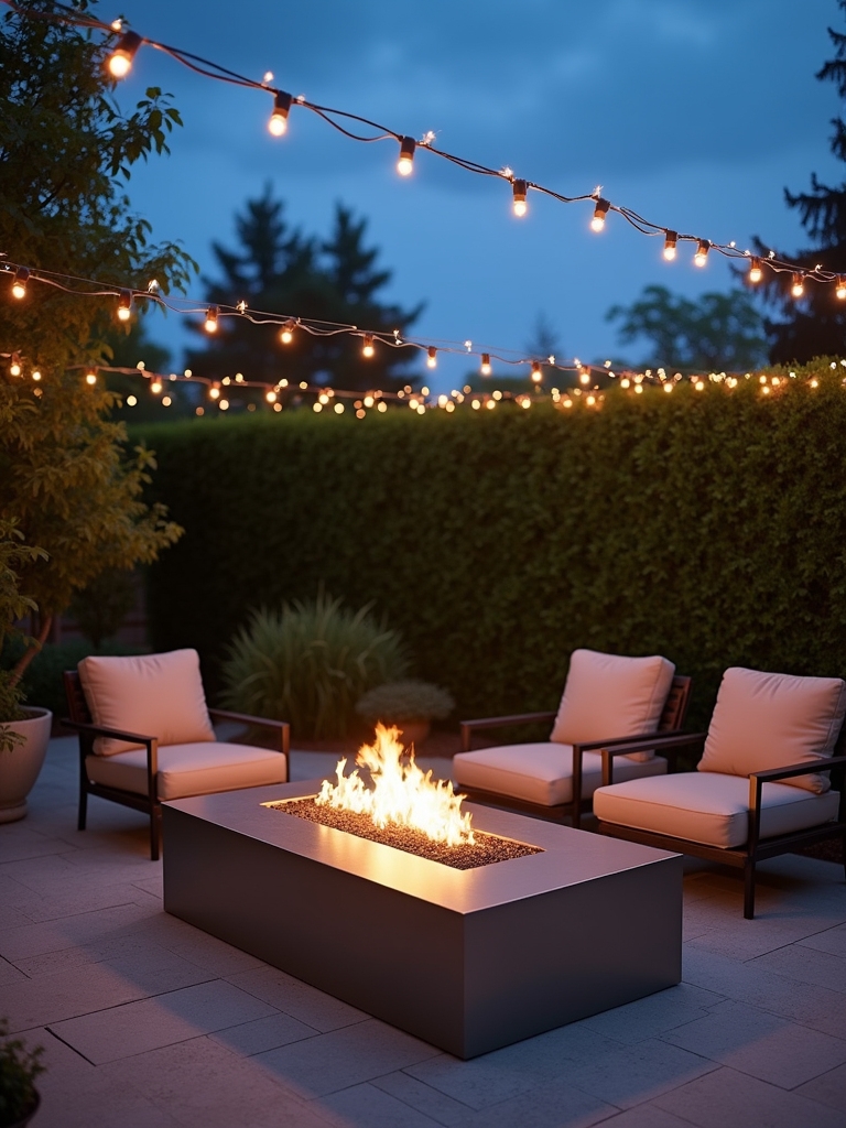 contemporary outdoor fire table