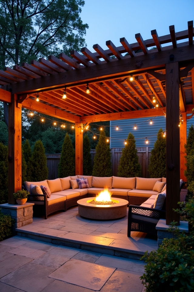 cozy backyard gathering space