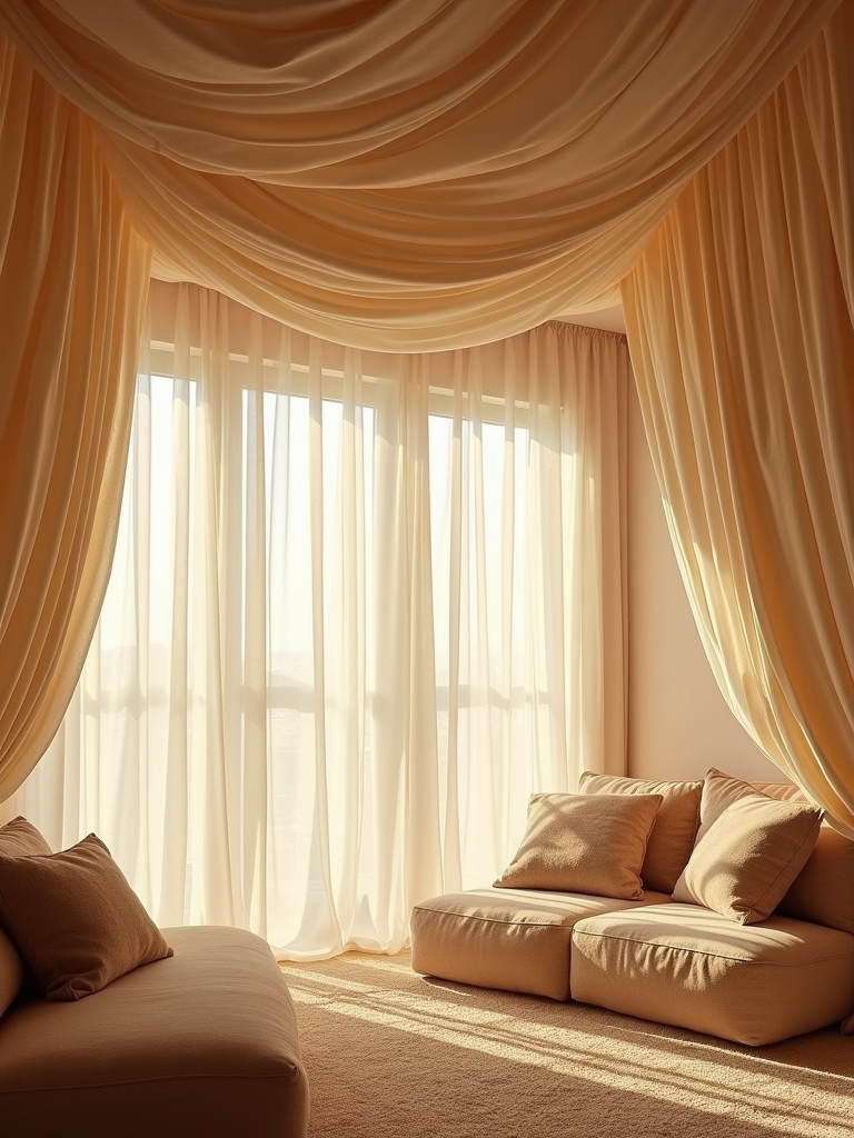 cozy fabric draped ceilings