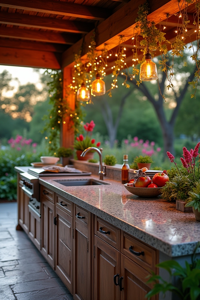 cozy family dining outdoors