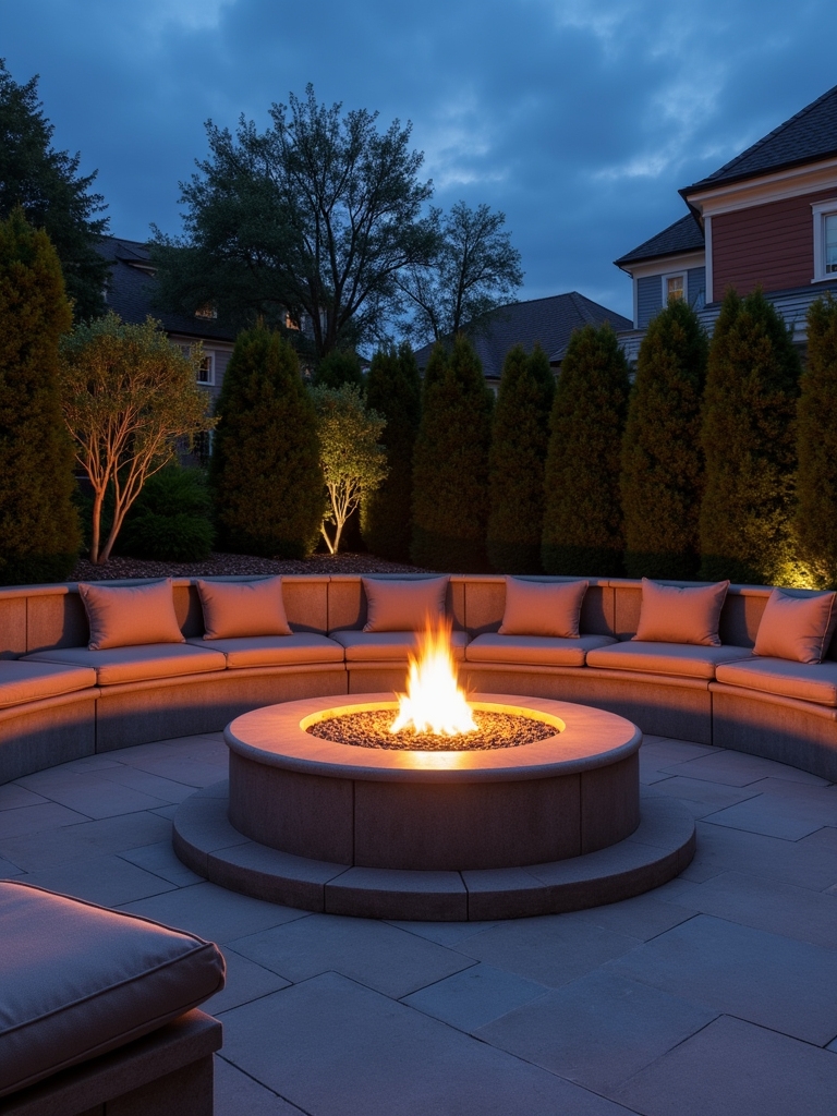 cozy fire pit seating