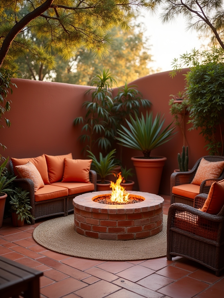 cozy fire pit seating